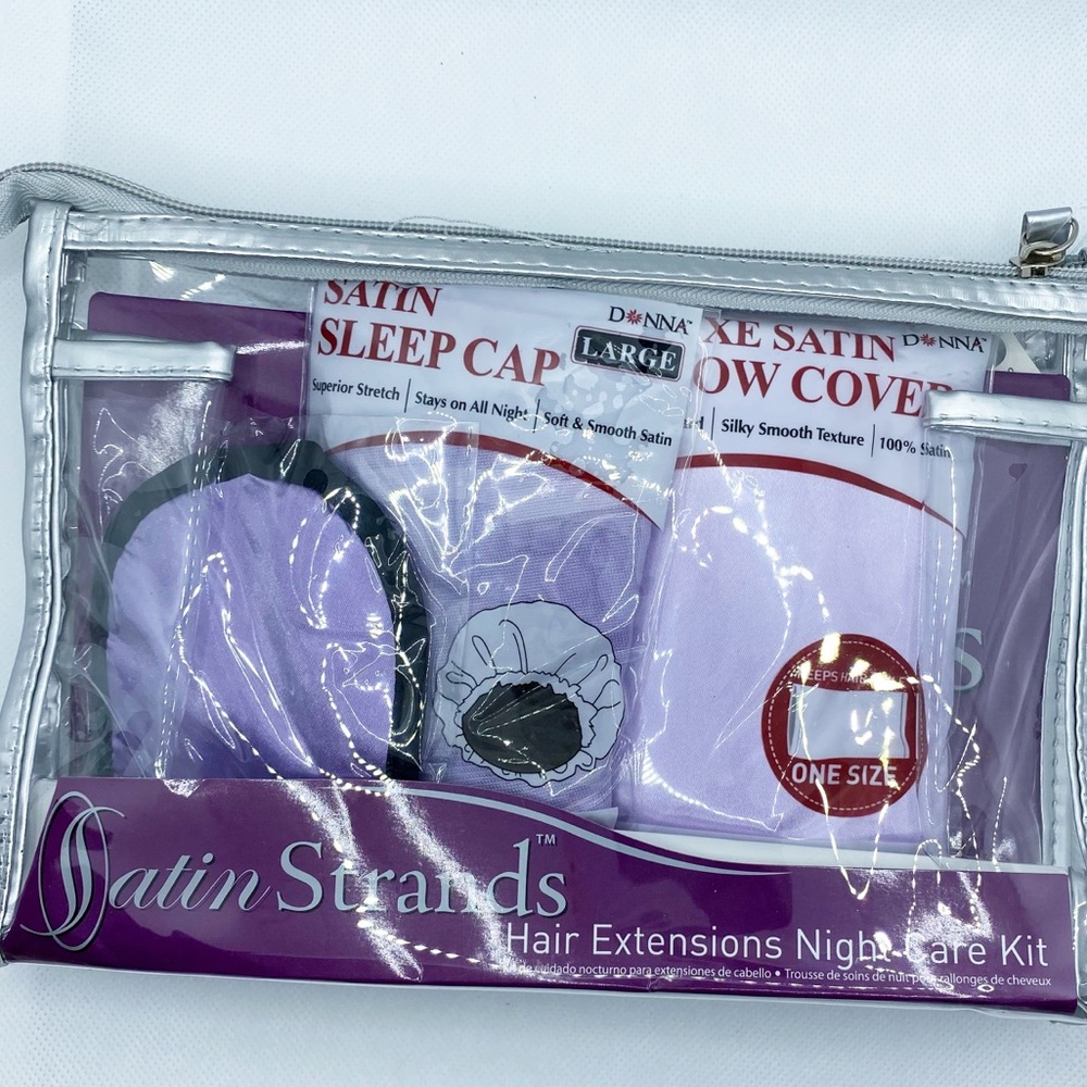 COPY - Satin Strands Silk pillowcase  Night care kit NWT